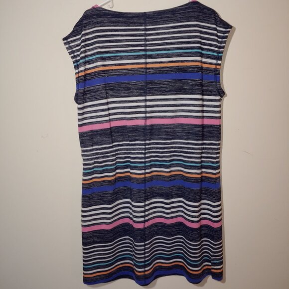 Talbots Multi-Color Stripe Midi Shift Dress Size XL - Picture 5 of 5